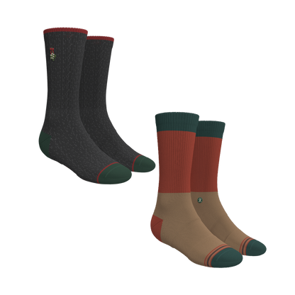 Santa's Bundle | Heel Hammock™ Crew Socks 6 Pack