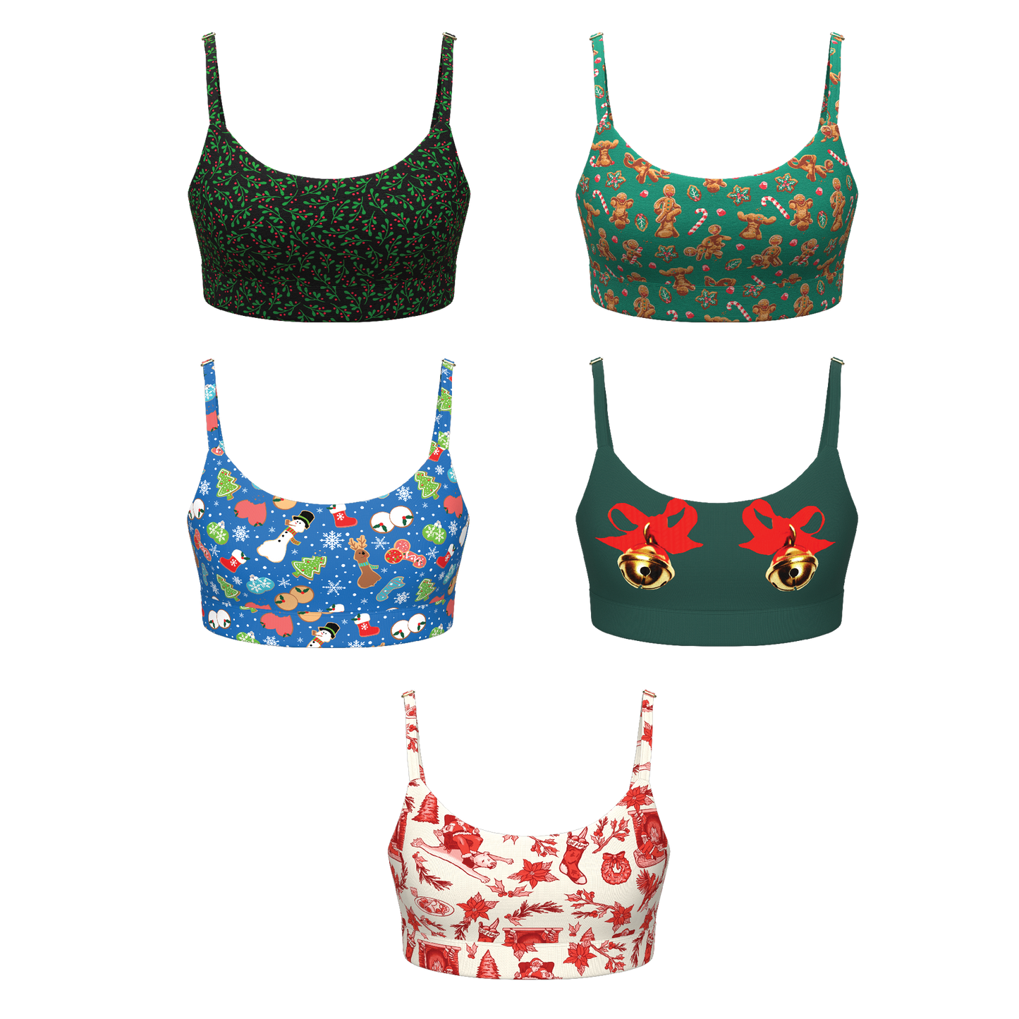 The Santa's Sack | Women's Bralette 5 Pack