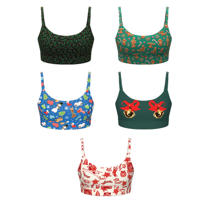 The Santa's Sack | Women's Bralette 5 Pack