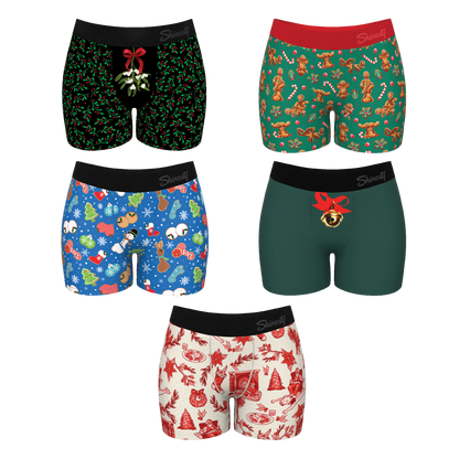 The Santa's Sack | Women’s Boxers 5 Pack