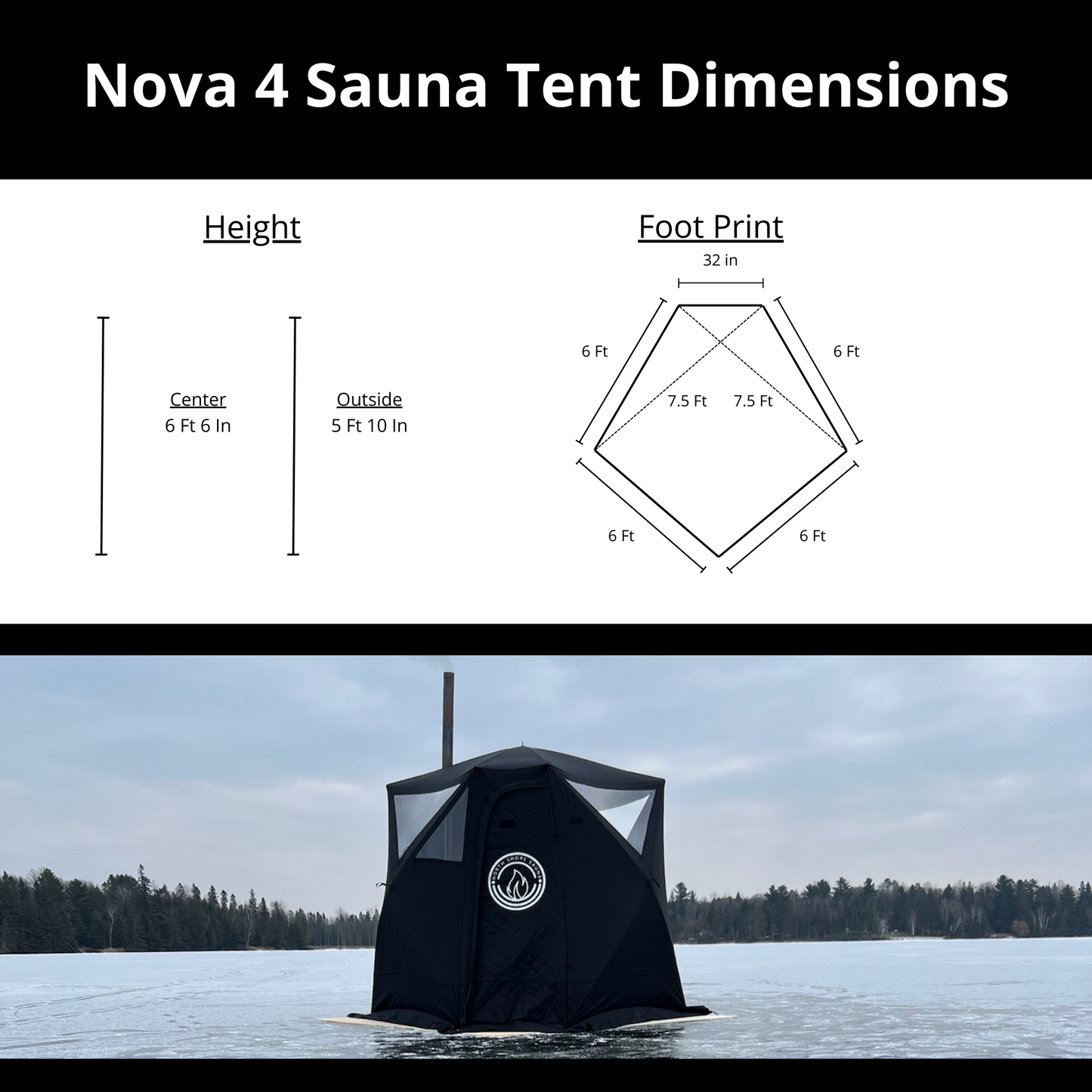 Portable Sauna Tent - Nova 4 Tent - 4 People - Pro Package