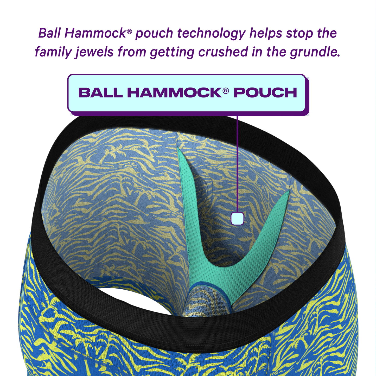 The Sea Breeze | Tropical Palm Tree paradICE™ Cooling Ball Hammock® Underwear