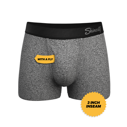 The Seattle Skyline | Black Marble Heather Ball Hammock® Pouch Trunk Underwear