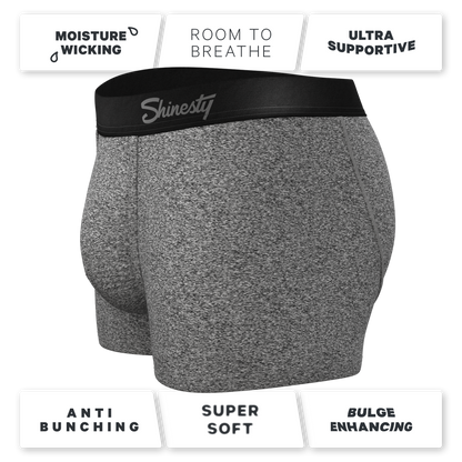 The Seattle Skyline | Black Marble Heather Ball Hammock® Pouch Trunk Underwear