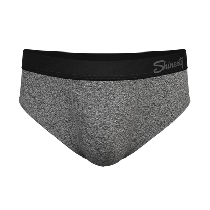 The Seattle Skyline | Black Marble Heather Ball Hammock® Pouch Underwear Briefs