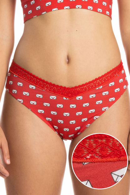 The Secret Admirer | Valentines  Lace Trim Cheeky Panty