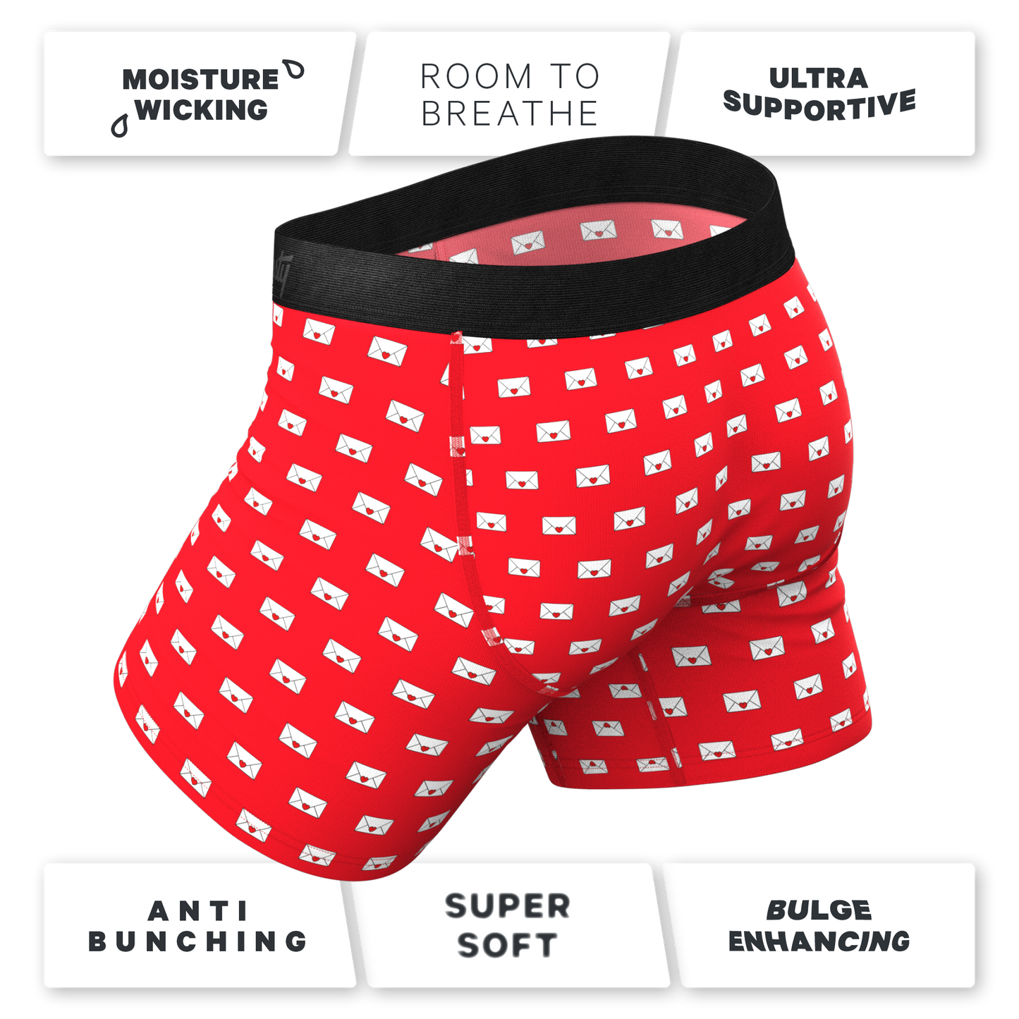 The Secret Admirer | Valentines Letters Ball Hammock® Pouch Underwear With Fly