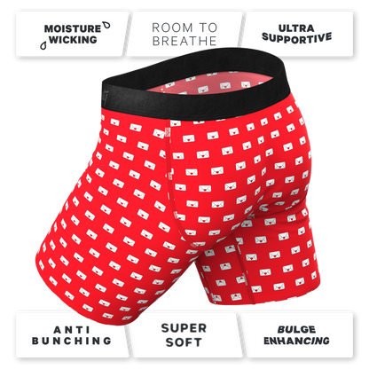 The Secret Admirer | Valentines Letters Long Leg Ball Hammock® Pouch Underwear With Fly