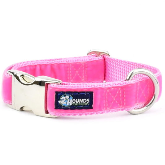 Shocking Pink Velvet Essential Martingale Dog Collar