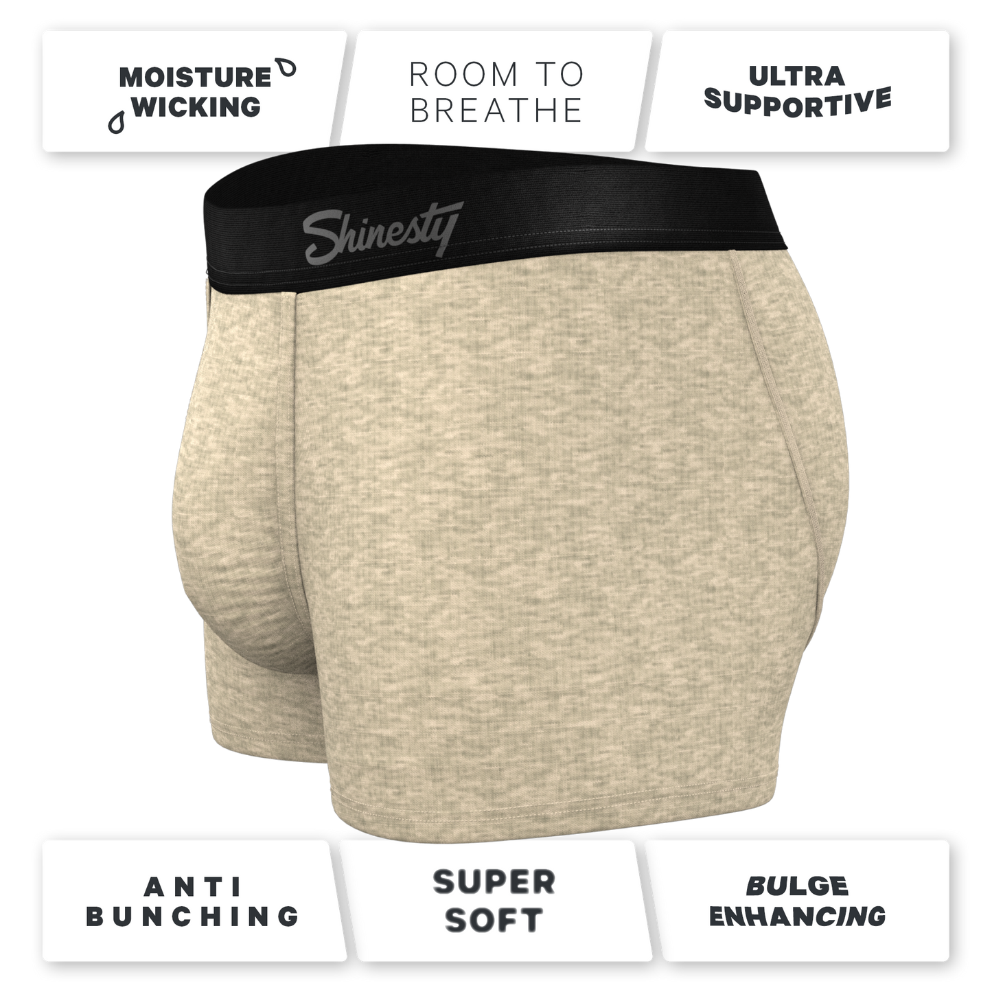 The Silver Fox | Oatmeal Heather Ball Hammock® Pouch Trunks Underwear