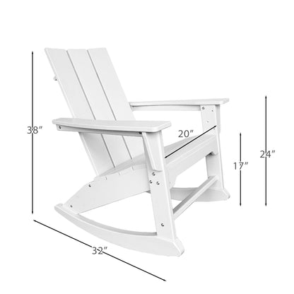 RESINTEAK Modern Adirondack Rocking Chair