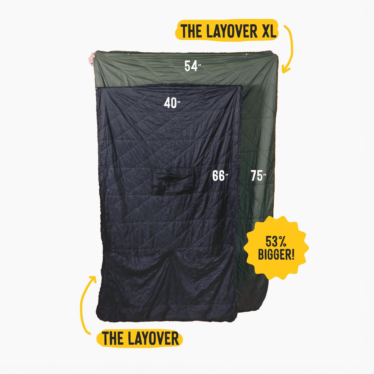 Layover™ XL Travel Blanket - Packable & Puffy | Black