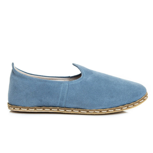 Men's Light Blue Slip On Shoes