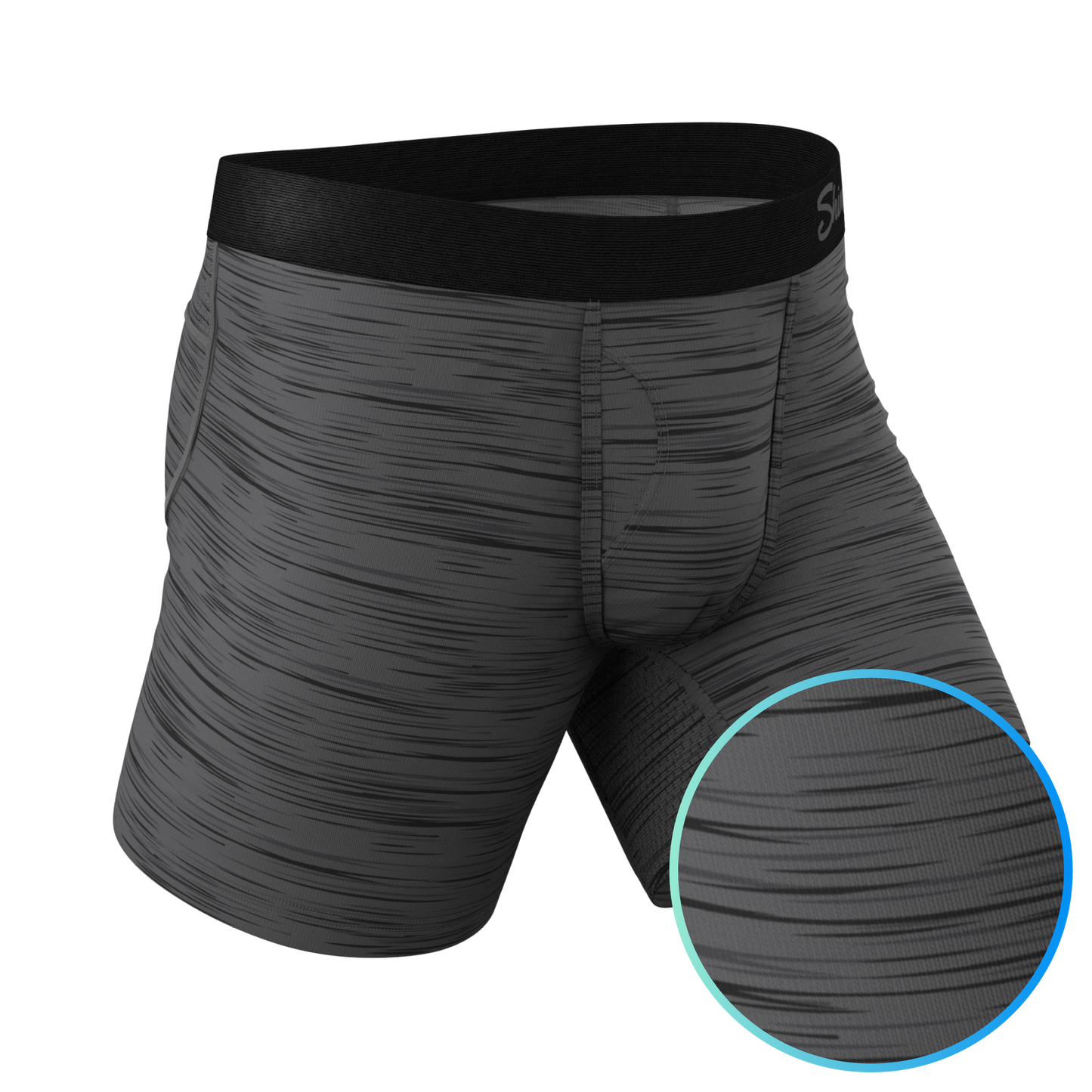 The Slate Charny | Graphite Textured paradICE™ Cooling Ball Hammock® Underwear