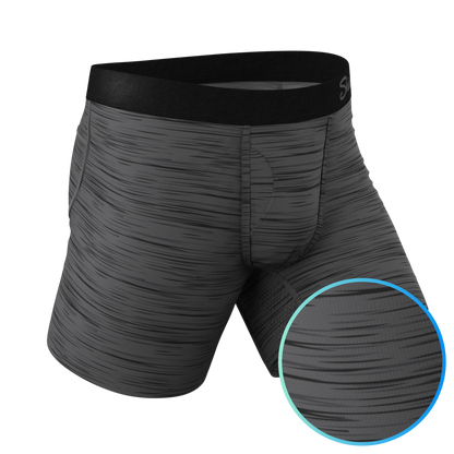 The Slate Charny | Graphite Textured paradICE™ Cooling Ball Hammock® Underwear