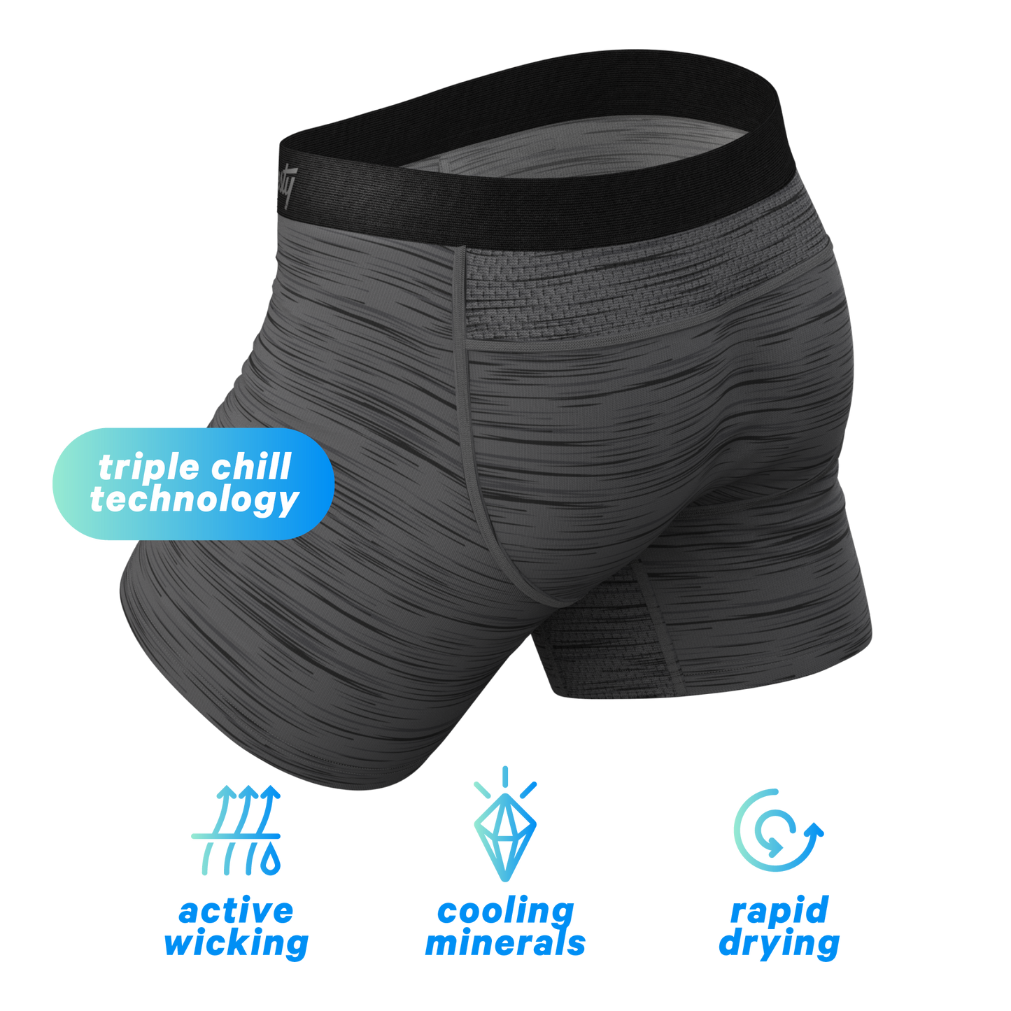 The Slate Charny | Graphite Textured paradICE™ Cooling Ball Hammock® Underwear