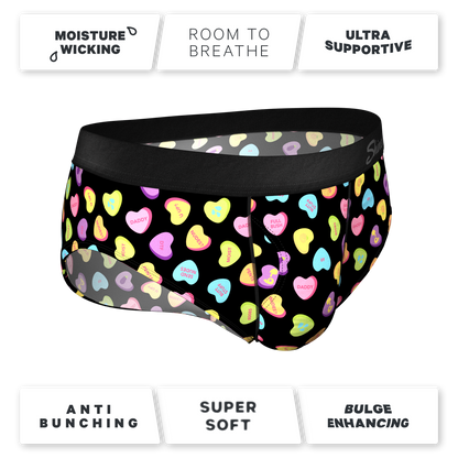 The Smooth Talker | Candy Hearts Ball Hammock® Pouch Underwear Briefs