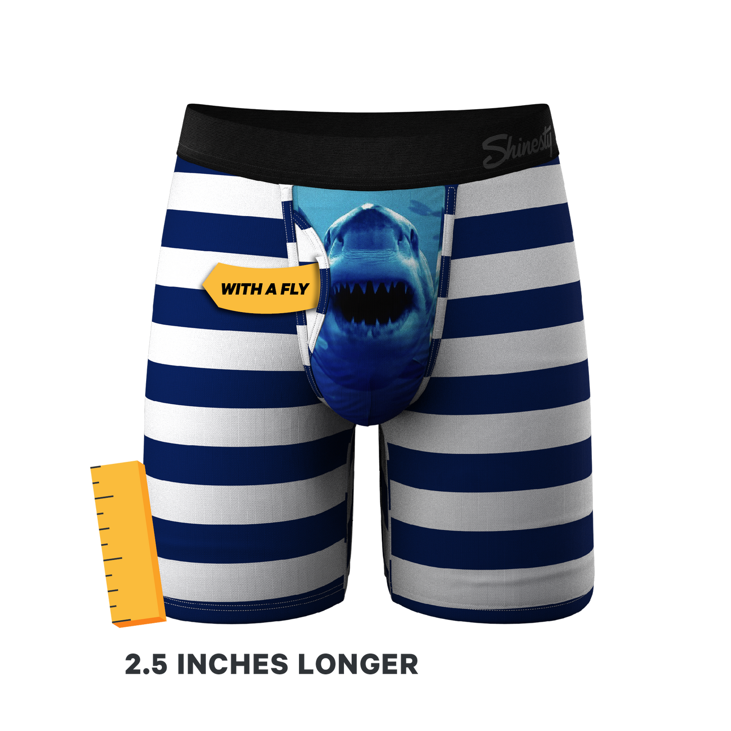 The Snack Attack | Shark Long Leg Ball Hammock® Pouch Underwear with Fly