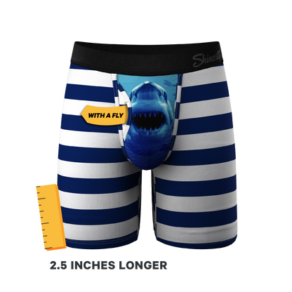 The Snack Attack | Shark Long Leg Ball Hammock® Pouch Underwear with Fly