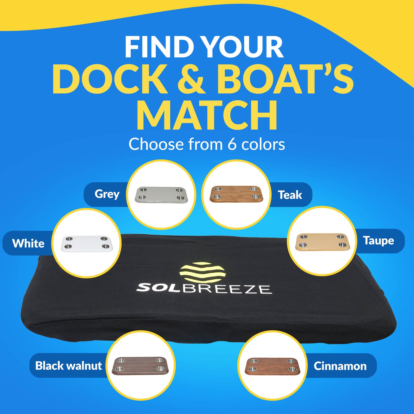 Boat Table Set - 6" Floor Plate System (6 colors)