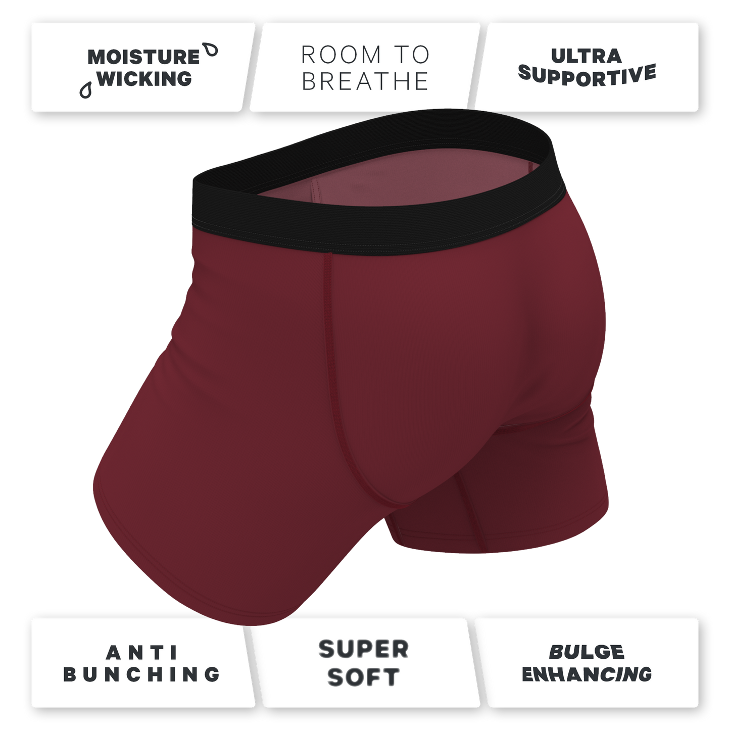 The Sommelier | Burgundy Ball Hammock® Pouch Underwear With Fly