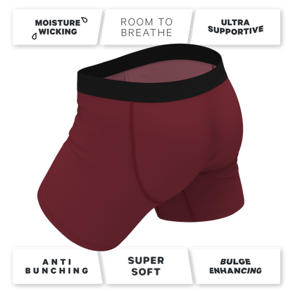 The Sommelier | Burgundy Ball Hammock® Pouch Underwear With Fly