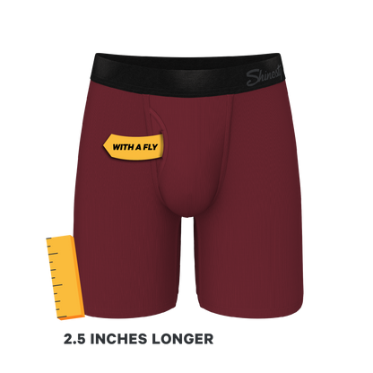 The Sommelier | Burgundy Long Leg Ball Hammock® Pouch Underwear With Fly