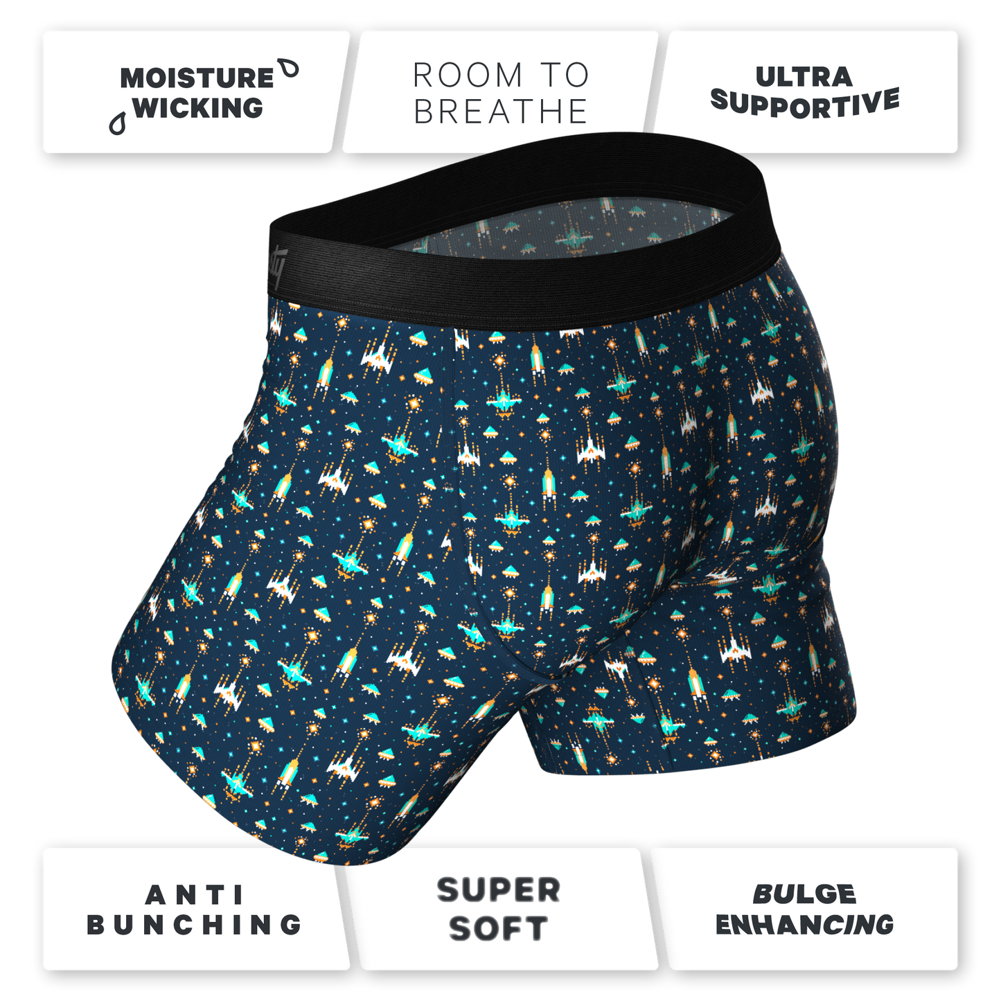 The Space Commando | Spaceship Ball Hammock® Pouch Underwear With Fly