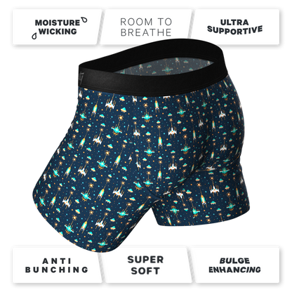 The Space Commando | Spaceship Ball Hammock® Pouch Underwear With Fly