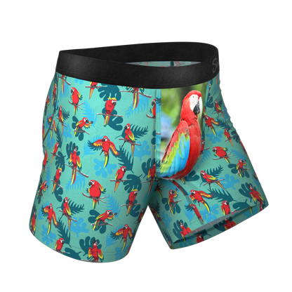 The Squawk Tease | Tropical Parrot Ball Hammock® Pouch Underwear