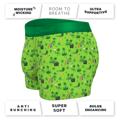 The 3 Leafs To The Wind | St Patricks Day Clovers Ball Hammock® Pouch Trunks Underwear