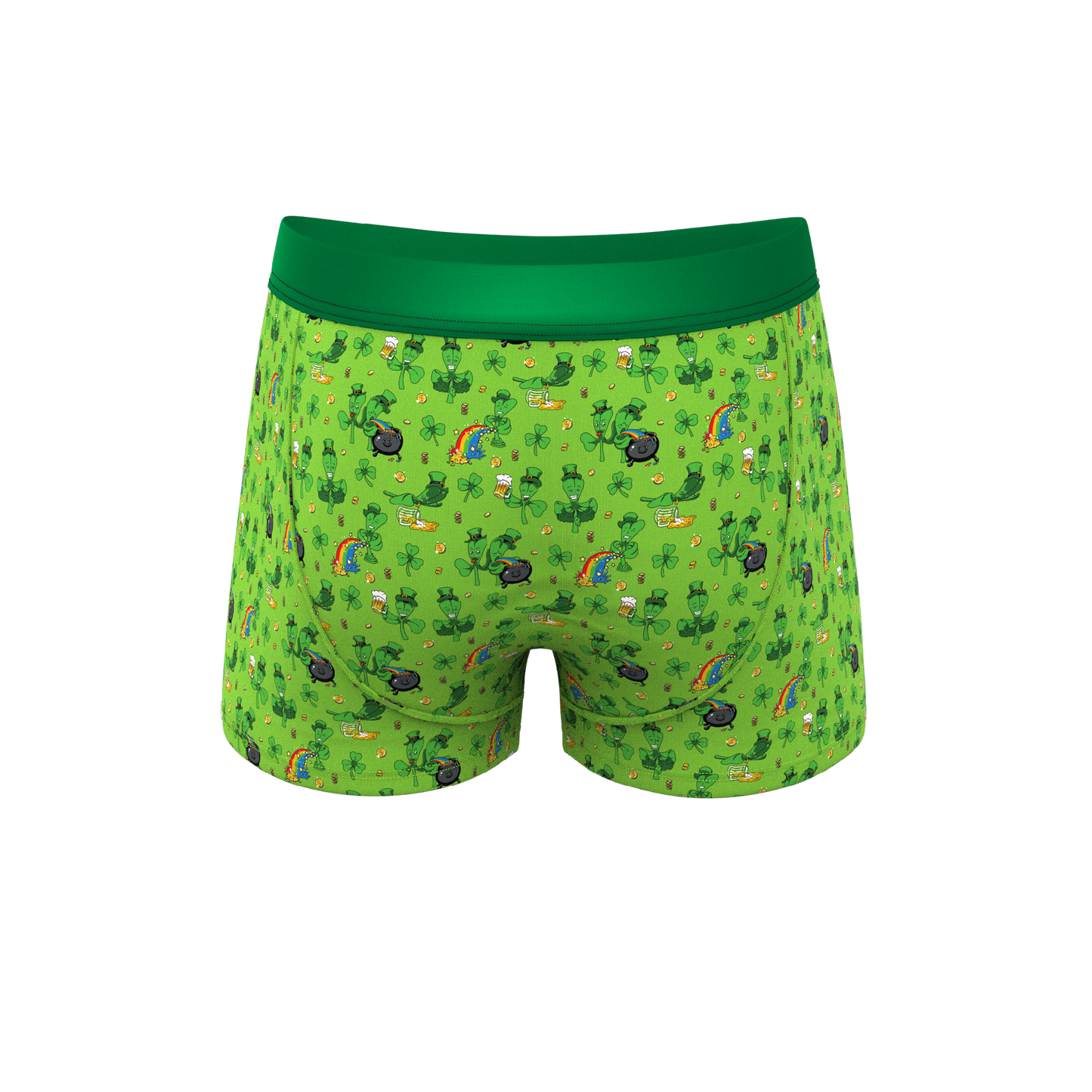 The 3 Leafs To The Wind | St Patricks Day Clovers Ball Hammock® Pouch Trunks Underwear