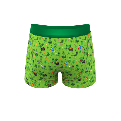 The 3 Leafs To The Wind | St Patricks Day Clovers Ball Hammock® Pouch Trunks Underwear