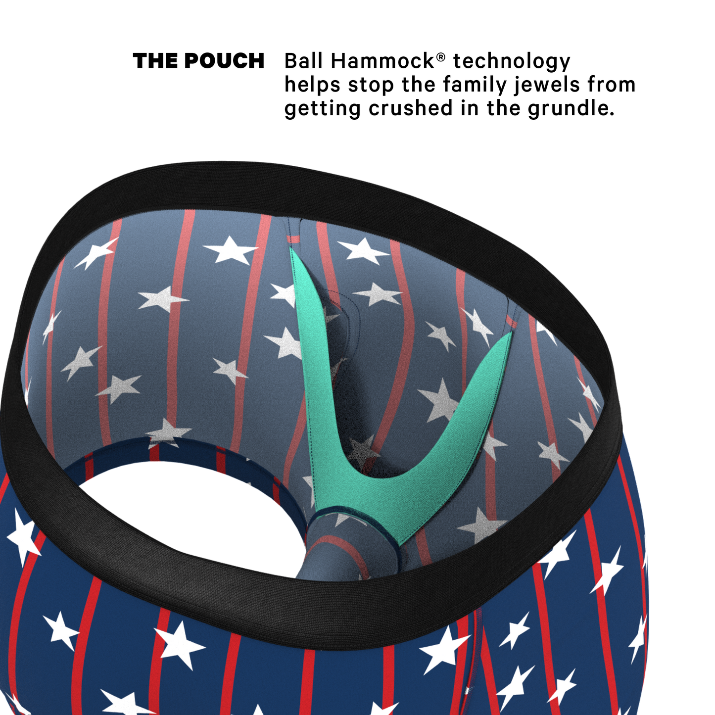 The Stars & Stripes | USA Pinstripe Ball Hammock® Pouch Trunks Underwear