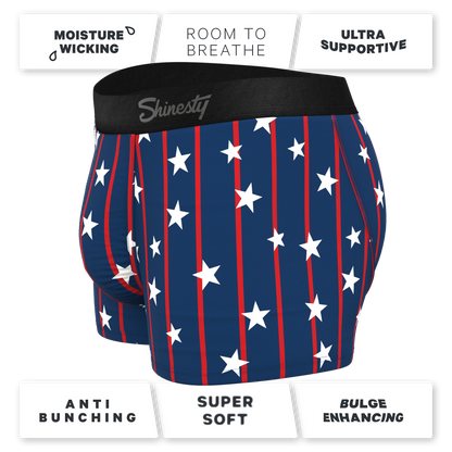 The Stars & Stripes | USA Pinstripe Ball Hammock® Pouch Trunks Underwear