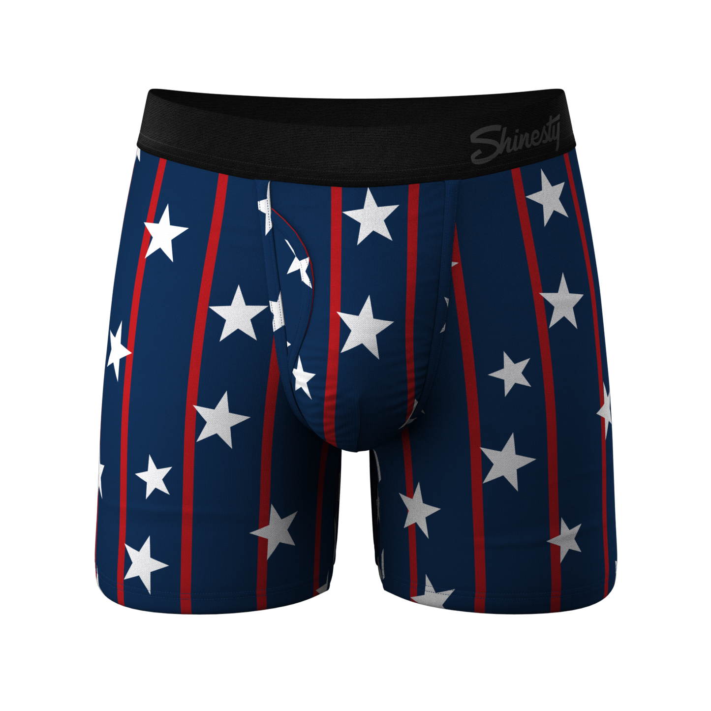 The Stars & Stripes | USA Pinstripe Ball Hammock® Pouch Underwear With Fly