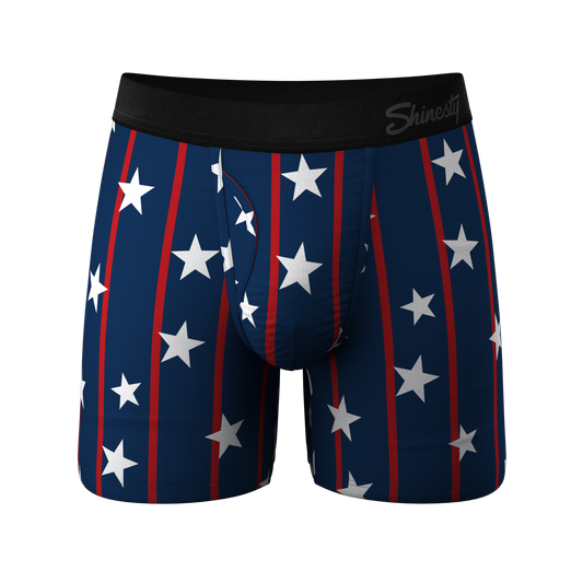 The Stars & Stripes | USA Pinstripe Ball Hammock® Pouch Underwear With Fly