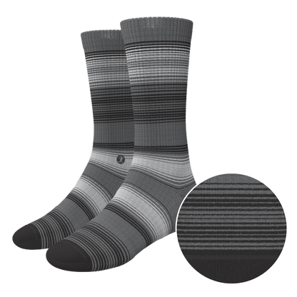 The Static Channel | Stripe Heel Hammock™ Crew Socks