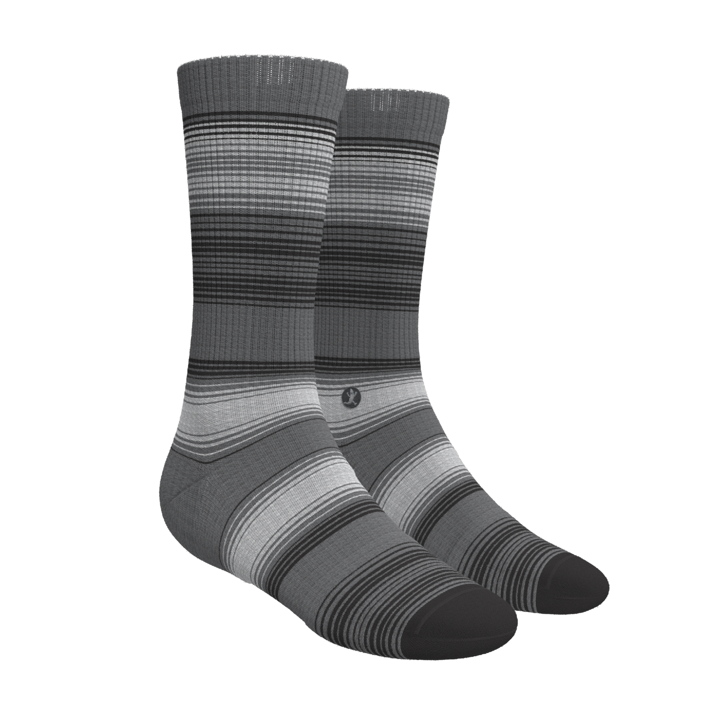 The Static Channel | Stripe Heel Hammock™ Crew Socks