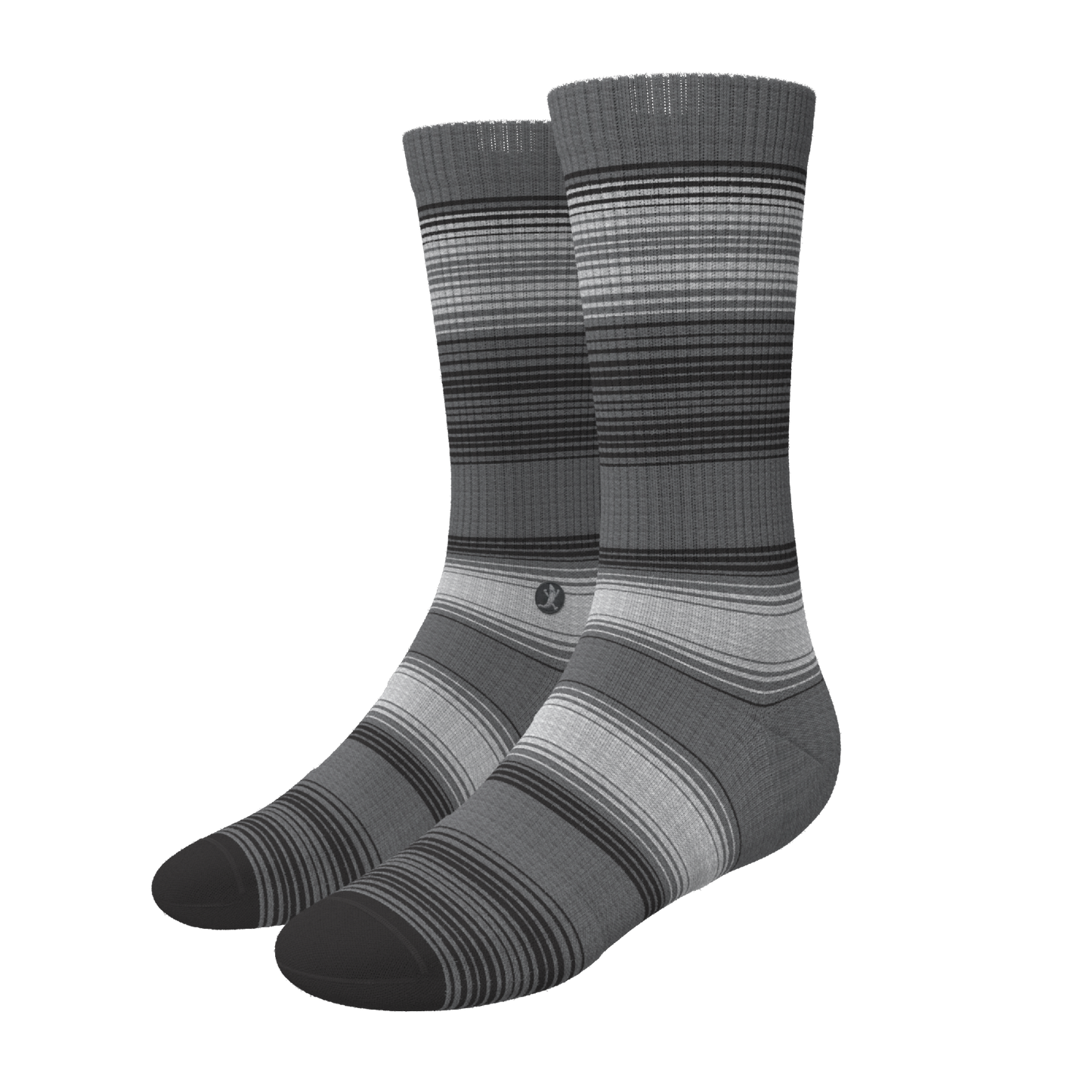 The Static Channel | Stripe Heel Hammock™ Crew Socks