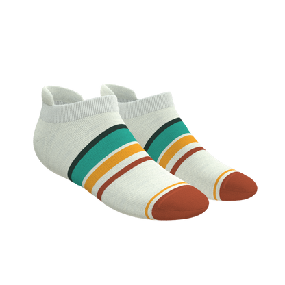 The Stellar | Retro Stripe Heel Hammock™ Ankle Socks