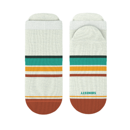 The Stellar | Retro Stripe Heel Hammock™ Ankle Socks