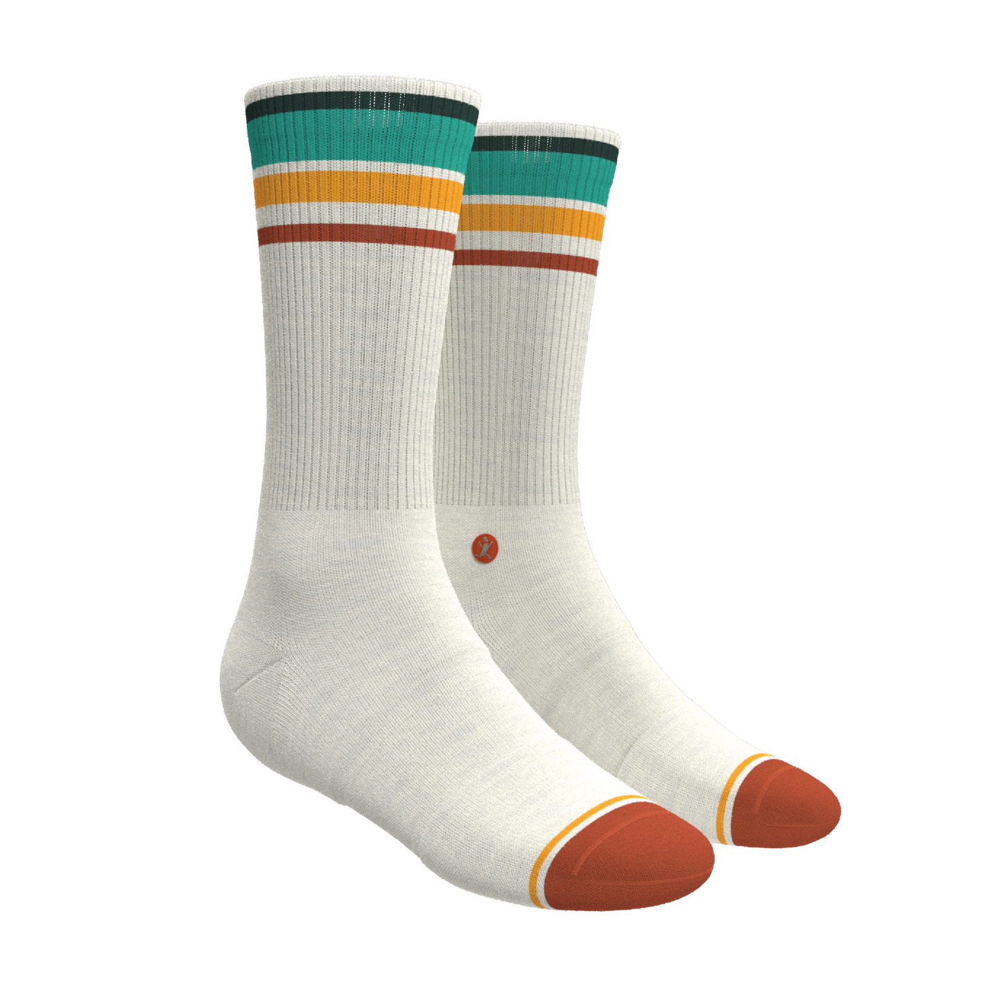 The Stellar | Retro Stripe Heel Hammock™ Crew Socks