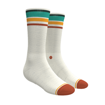 The Stellar | Retro Stripe Heel Hammock™ Crew Socks