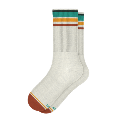 The Stellar | Retro Stripe Heel Hammock™ Crew Socks