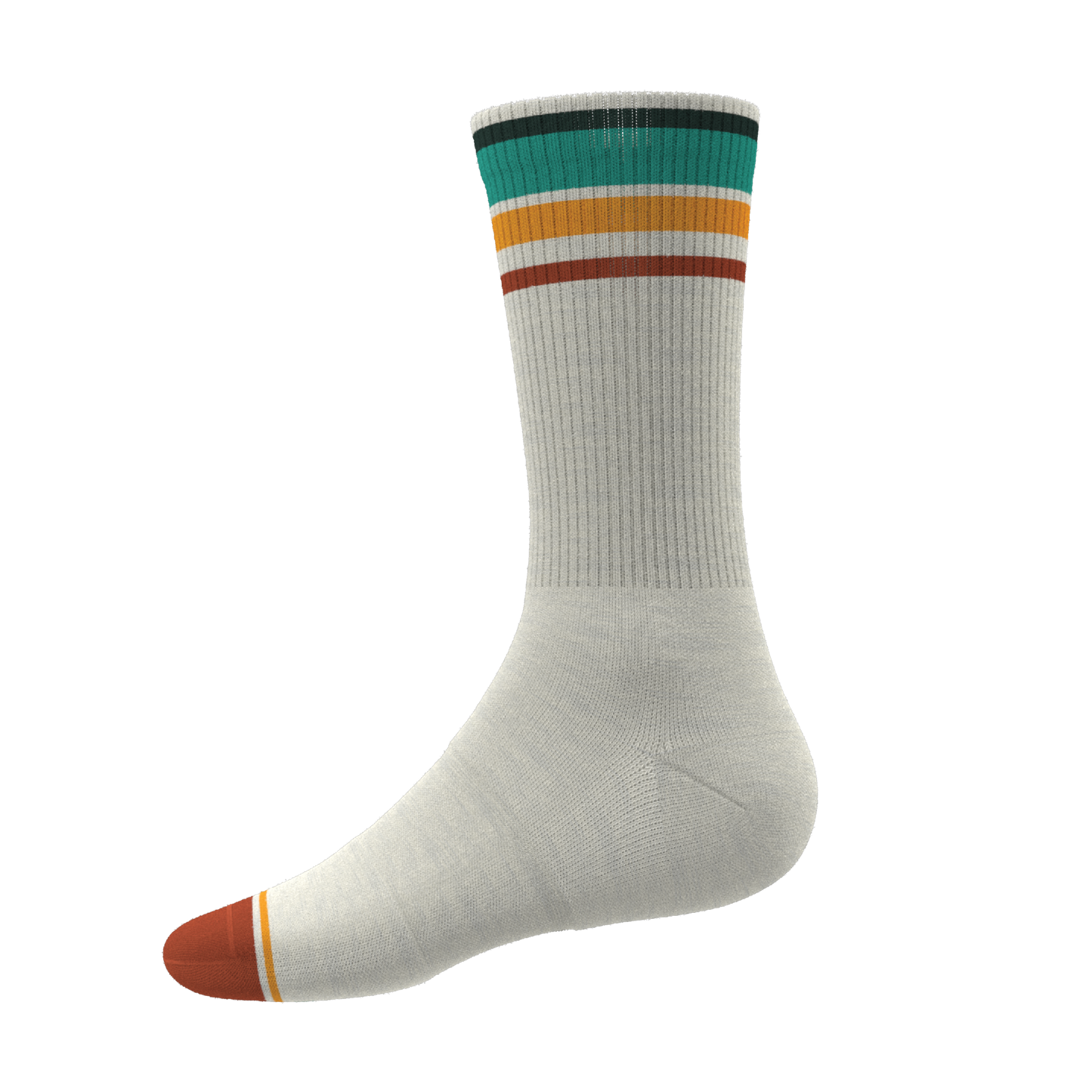 The Stellar | Retro Stripe Heel Hammock™ Crew Socks