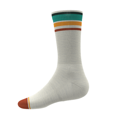 The Stellar | Retro Stripe Heel Hammock™ Crew Socks