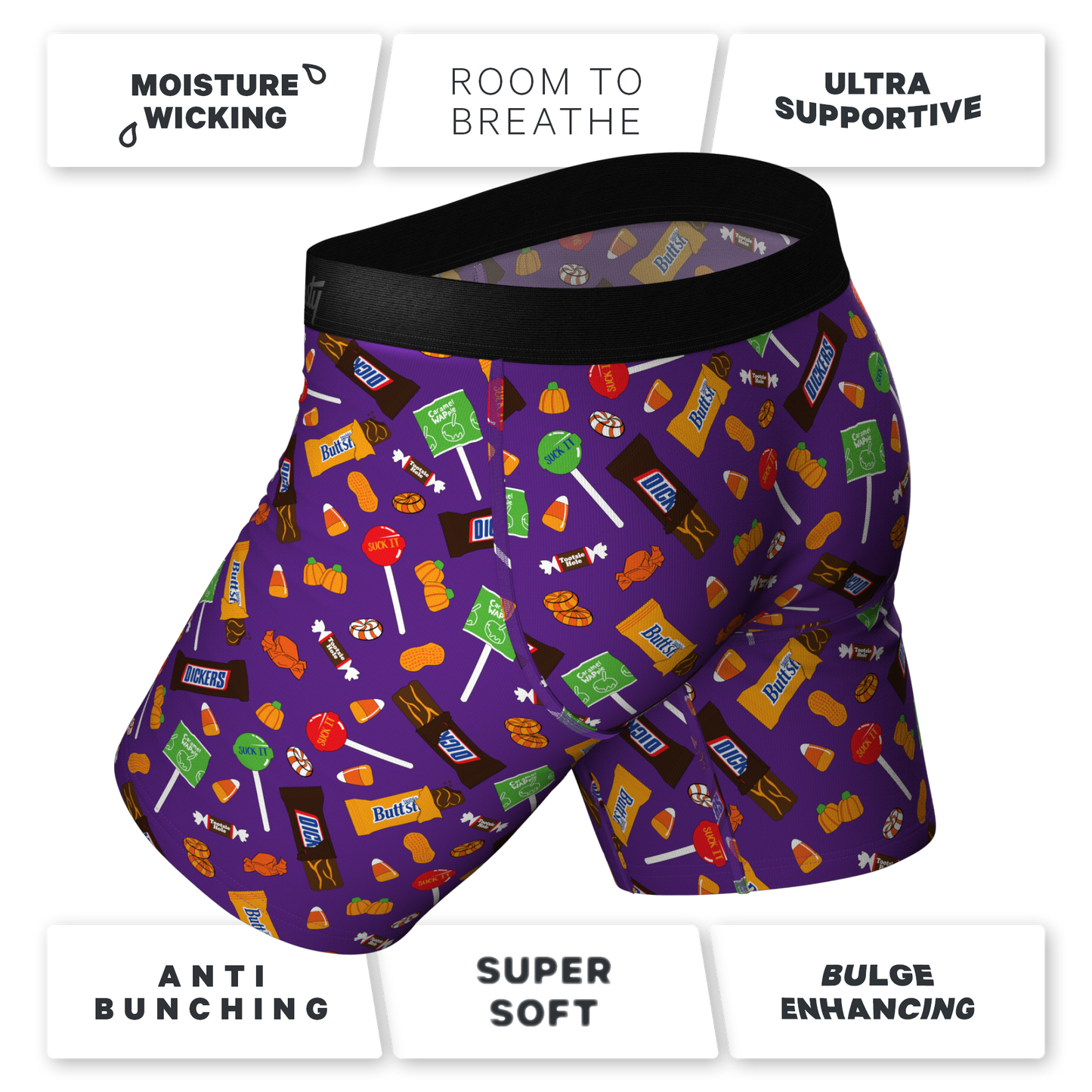 The Biggie Balls | Buff Check Long Leg Ball Hammock® Pouch Underwear With Fly