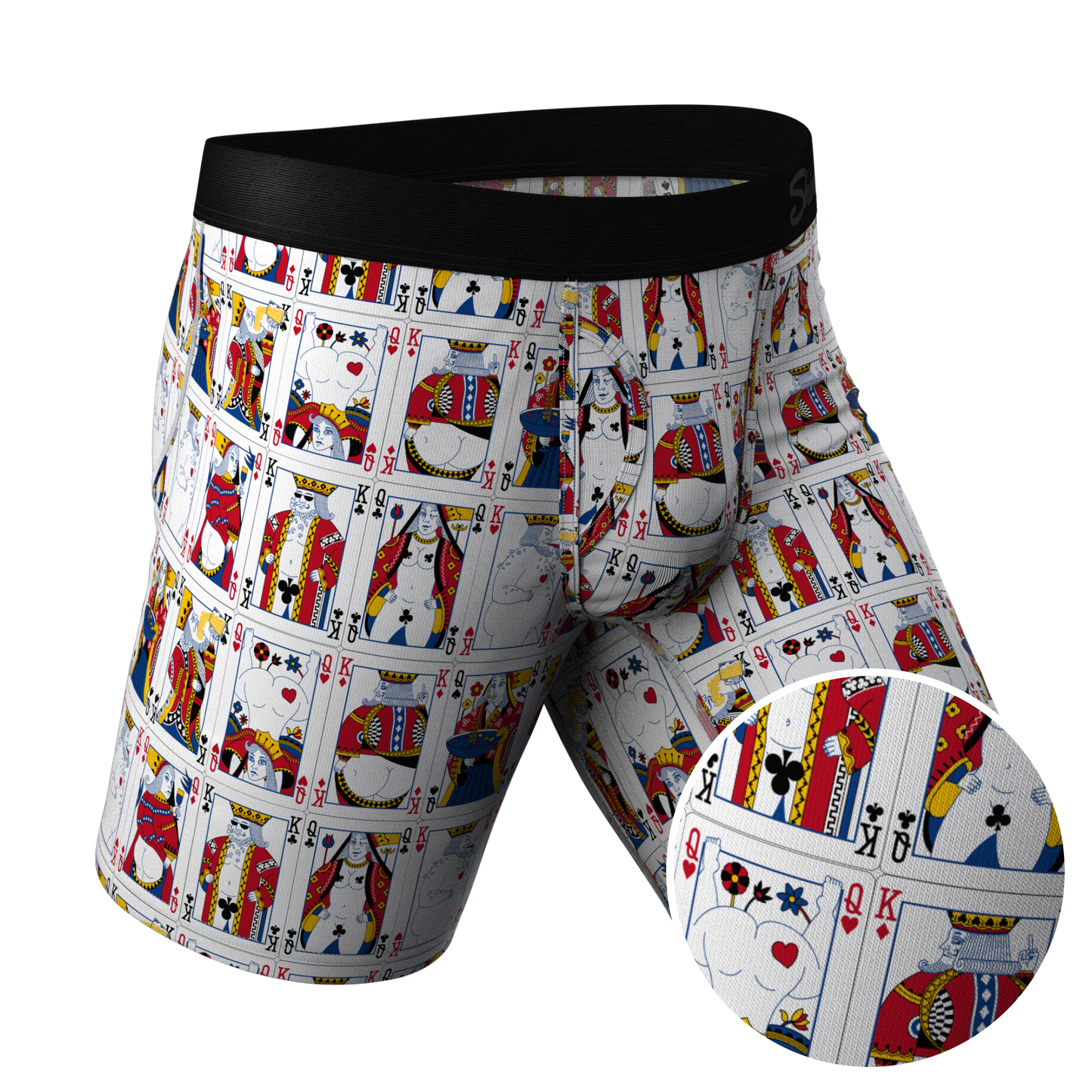 The Strip Poker | Playing Cards Long Leg Ball Hammock® Pouch Underwear With Fly