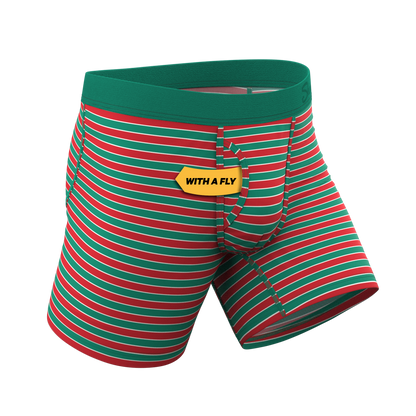 The Stripe Club | Christmas Striped Ball Hammock® Pouch Underwear With Fly